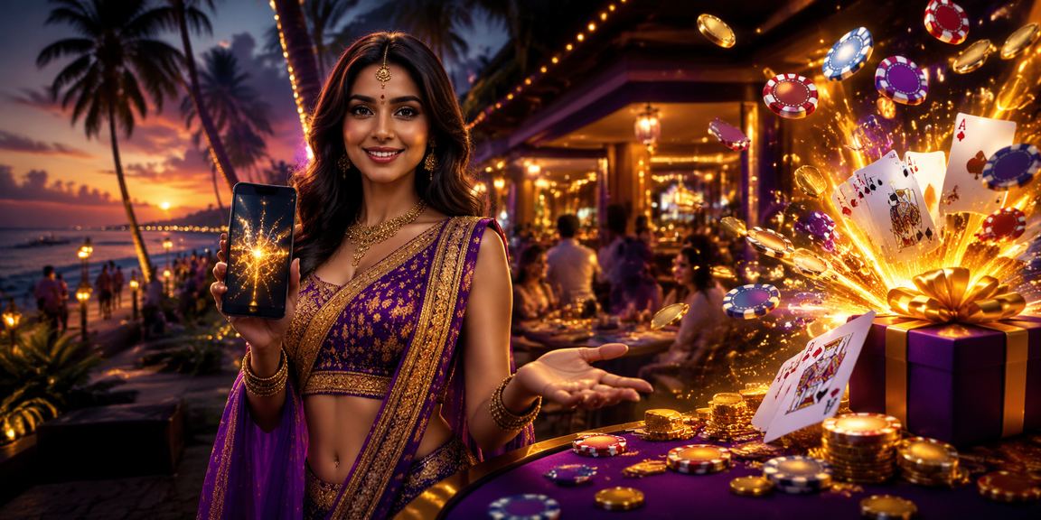 Screenshot preview of Teen Patti game on mobile device at Goa beach