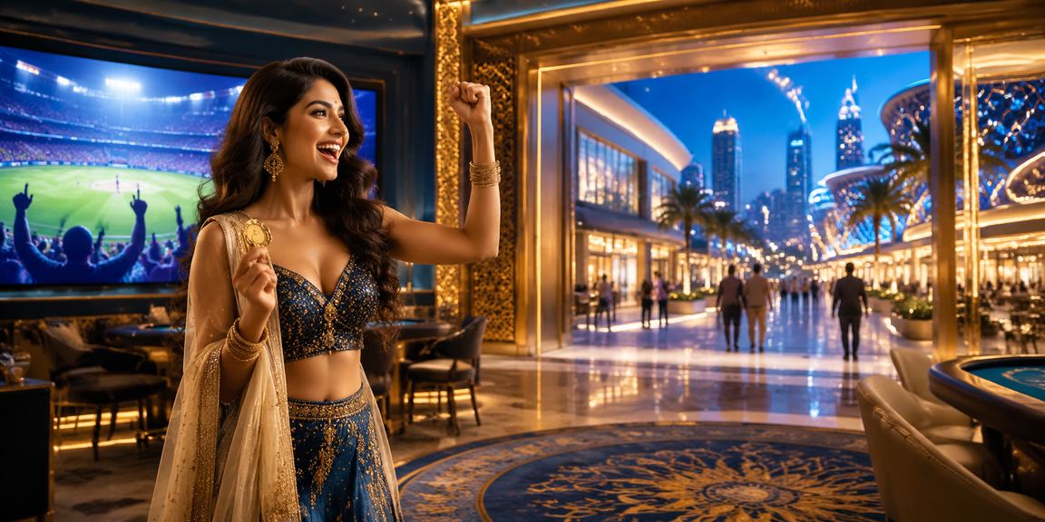 Bright Bollywood-themed casino entertainment promotion banner in India